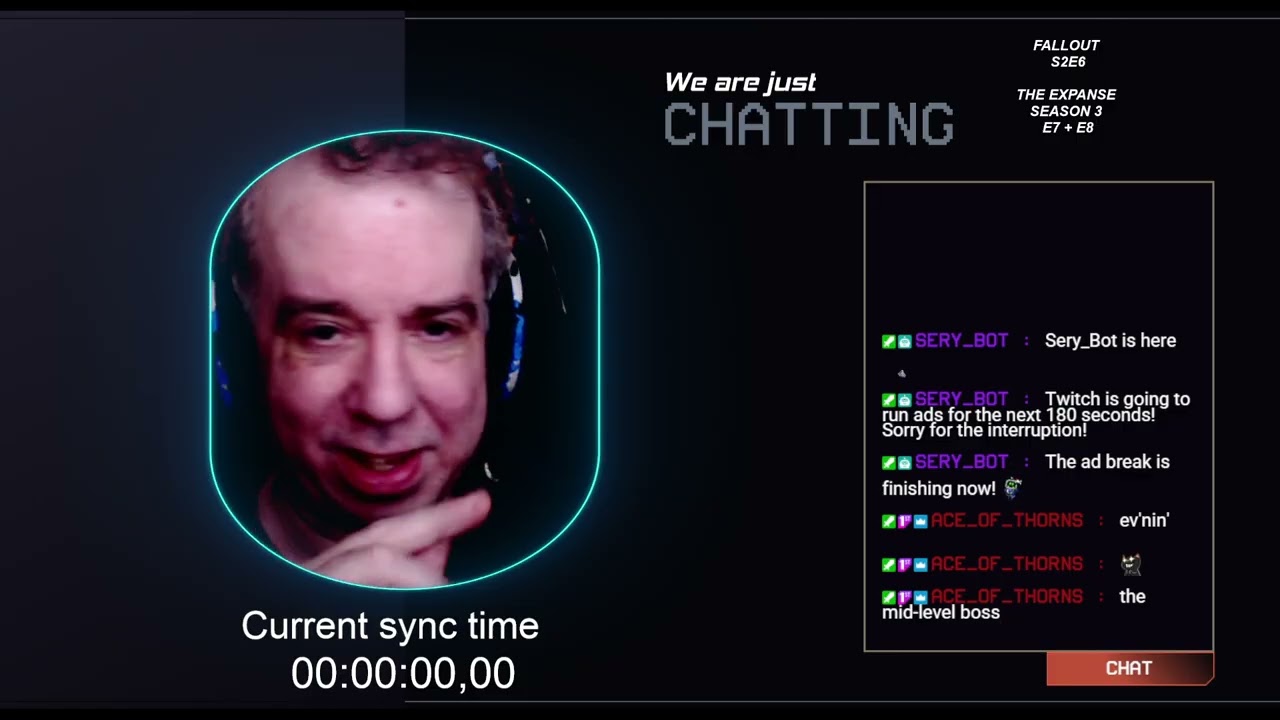 BYOC Double bill - Fallout S2e6 + The Expanse s3e7 & s3e8 (reaction/chat - no audio or video from th