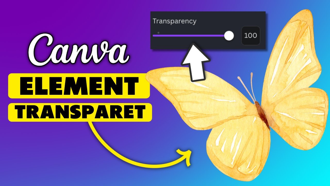 Как сделать элемент прозрачным в Canva