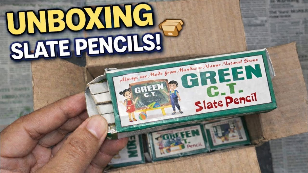 Ultimate Green C.T. Slate Pencil Unboxing 😍 Crunchy ASMR