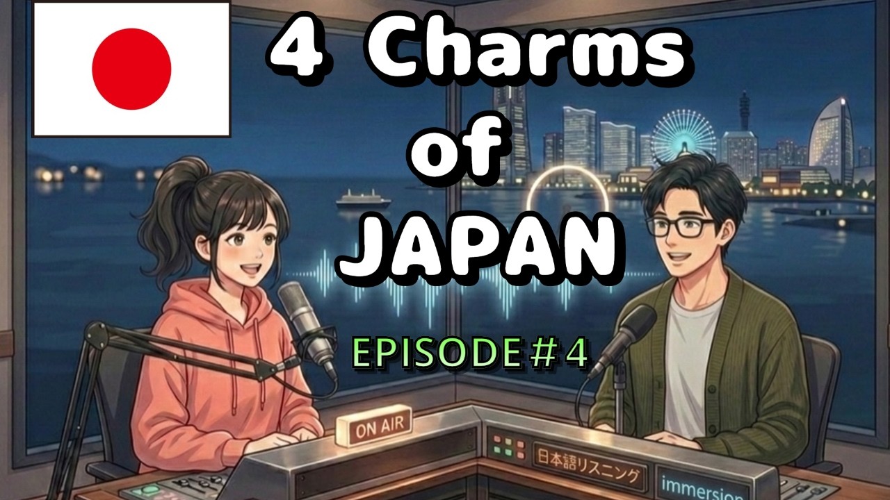 #4 Easy Japanese Podcast | 4 Charms of Japan【N5】@JapaneseImmersionTime
