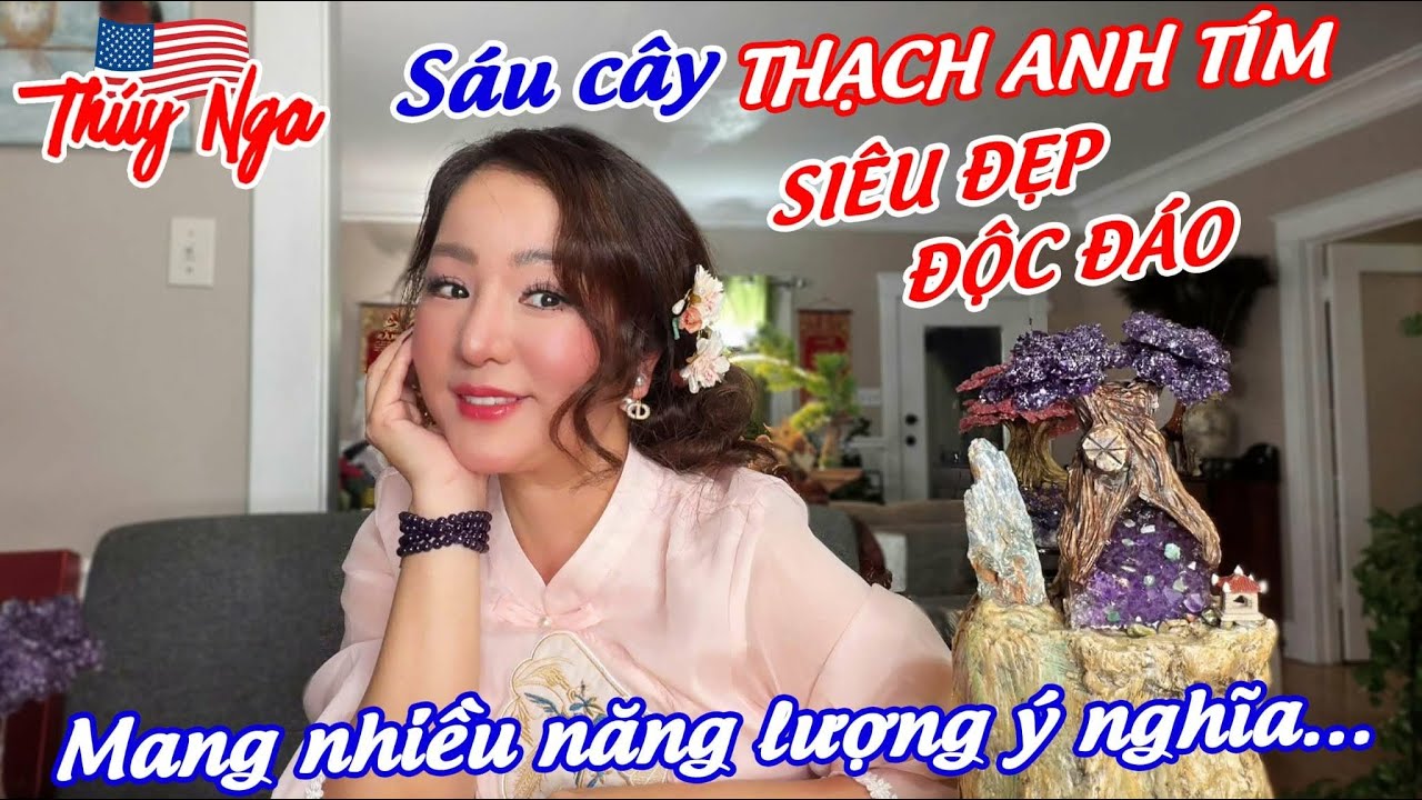 Sáu cây Thạch Anh Tím siêu đẹp, độc đáo mang nhiều năng lượng ý nghĩa..