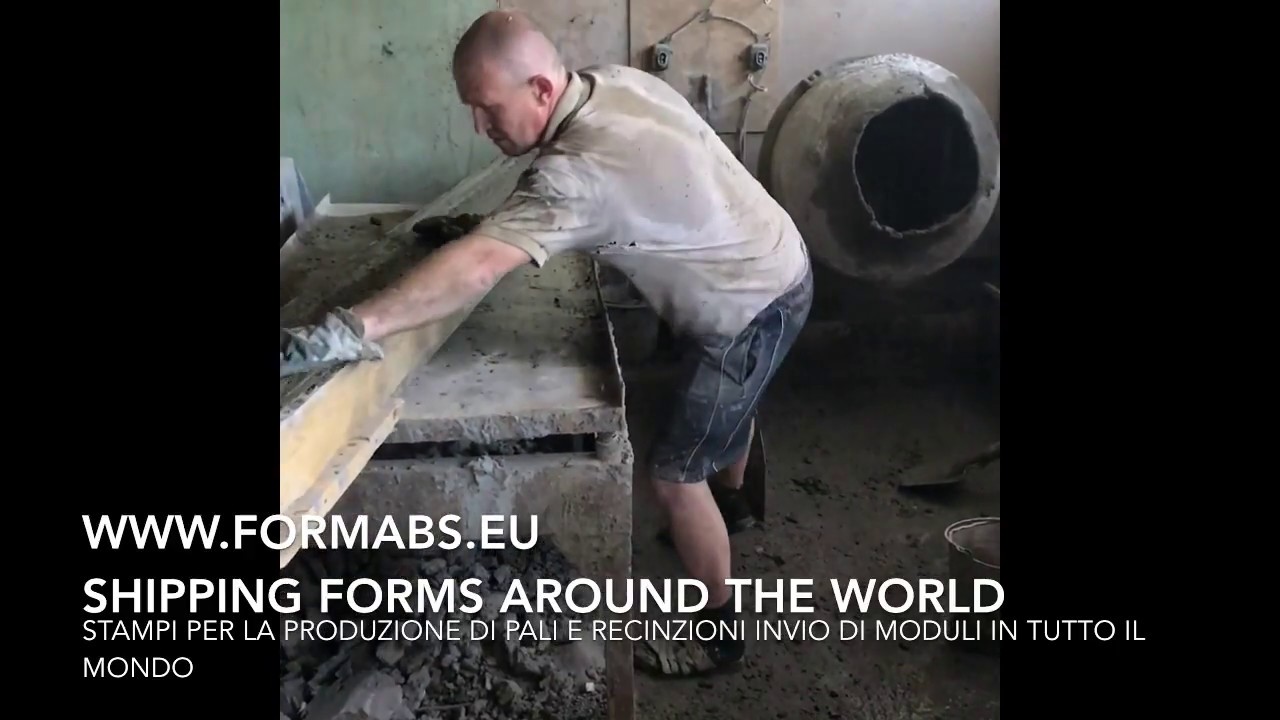 Produzione di pilastro in calcestruzzo  parte 1  Forma per pilastro in plastica