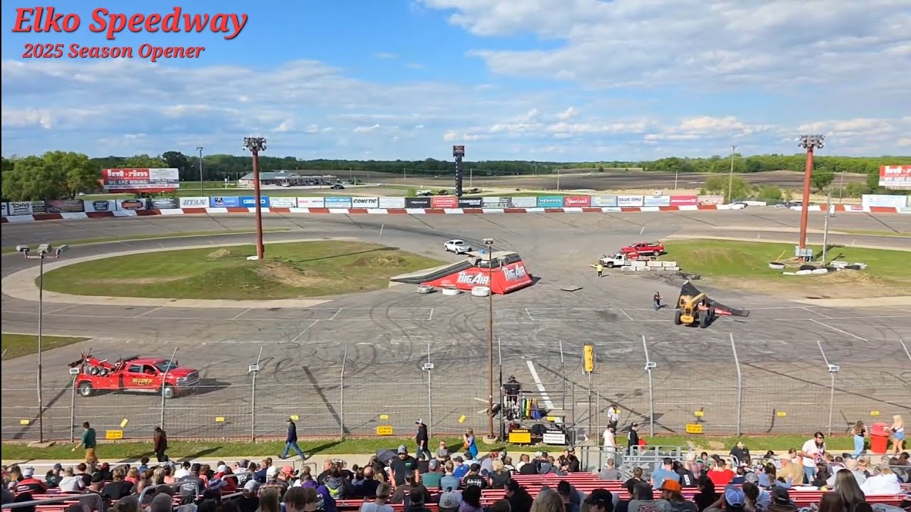 2025 Season Opener Live at Elko Speedway - Figure 8 School Bus Racing - Spectator Drags -Late Models