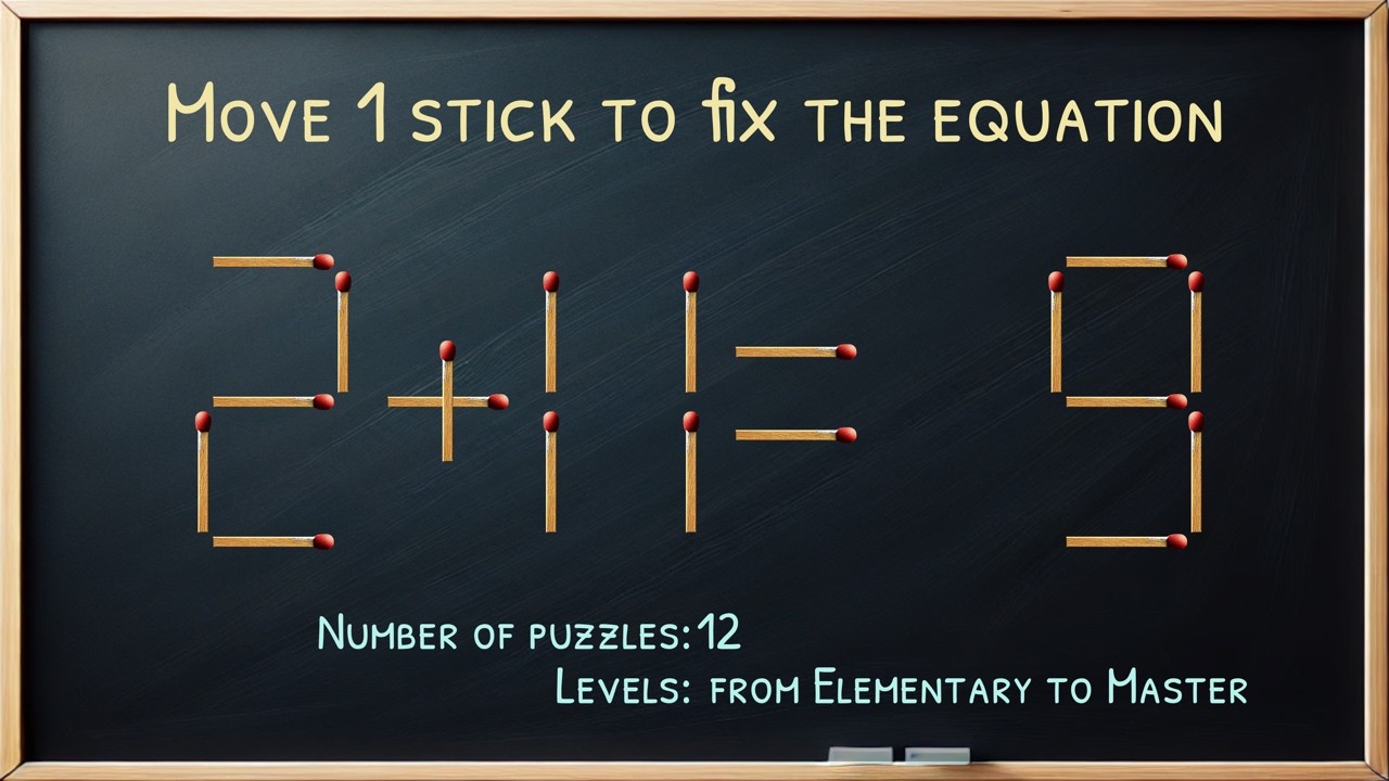 Matchstick Brain Teaser: Move One Stick to Fix #448