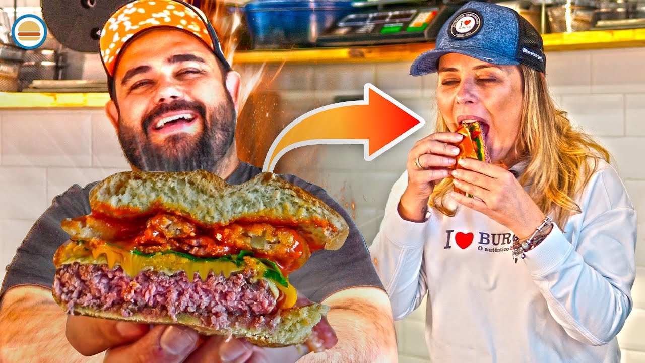 HAMBÚRGUER COM 2 QUEIJOS E ONION RINGS - BATE-PAPO COM BATATA COM FERNANDA DO I LOVE BURGER