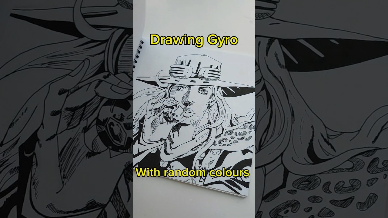 Drawing Gyro Zeppeli with random colours 