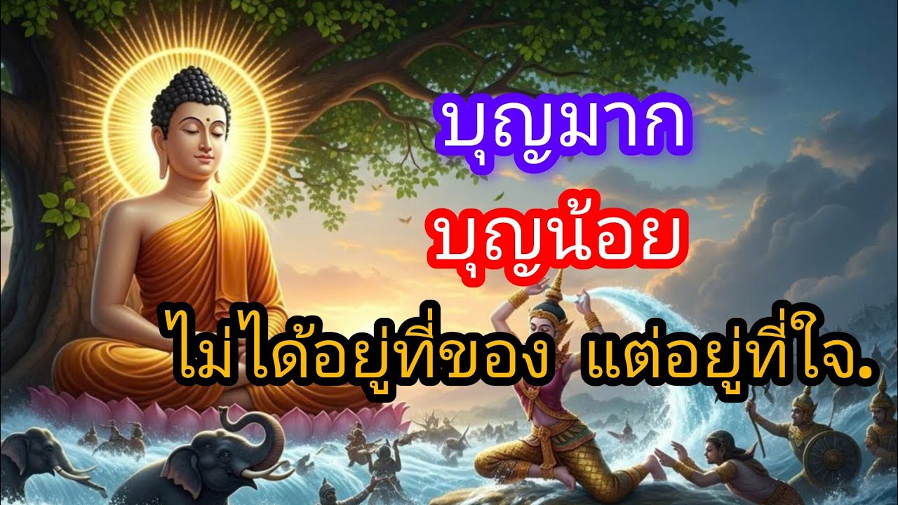 บุญมาก–บุญน้อย ไม่ได้อยู่ที่ของ แต่อยู่ที่ใจ.#ธรรมะ #ธรรมะก่อนนอน #ปัญญาแห่งชีวิต 