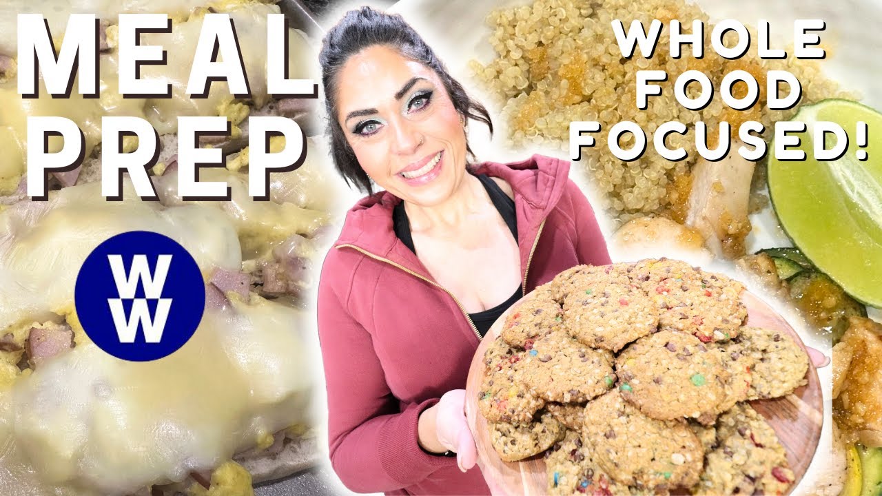 WHOLE FOOD WW MEAL PREP FOR WEIGHT LOSS - BREAKFAST BOATS - HOT HONEY CHICKEN BOWL & MONSTER COOKIES