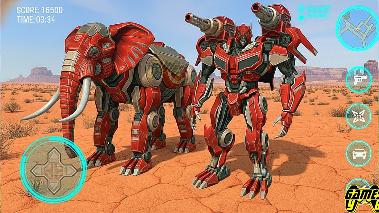 Red Elephant Robot Transforming City Battle Game 2026 Part 5 - Android Gameplay