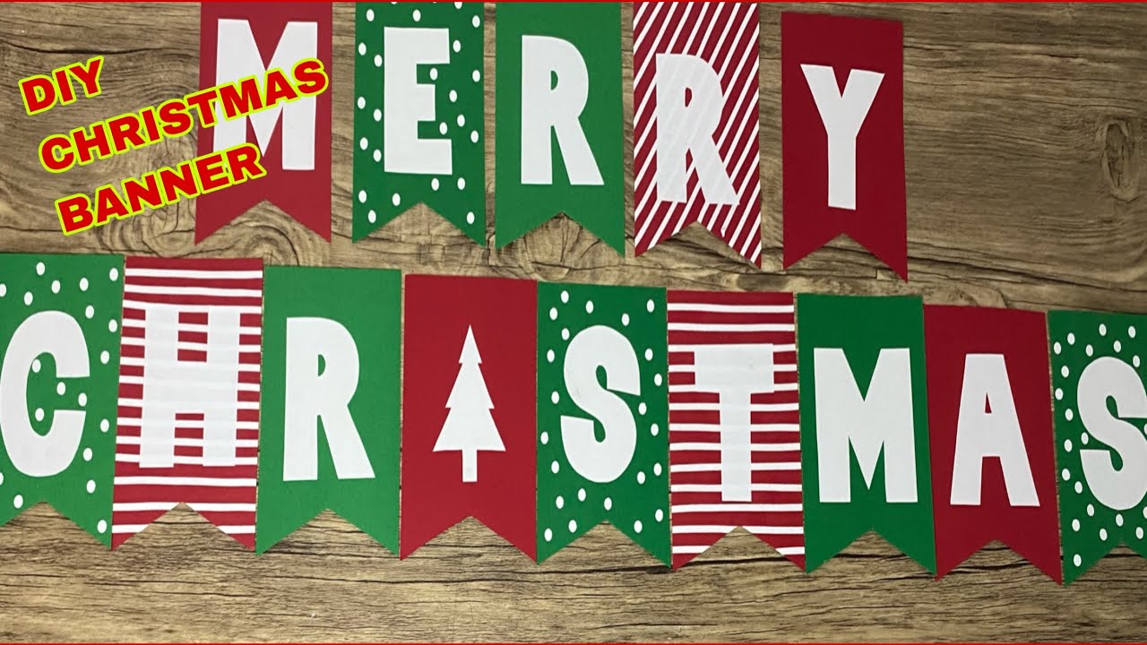 DIY MERRY CHRISTMAS BANNER | DIY BANNER |CHRISTMAS DECORATION