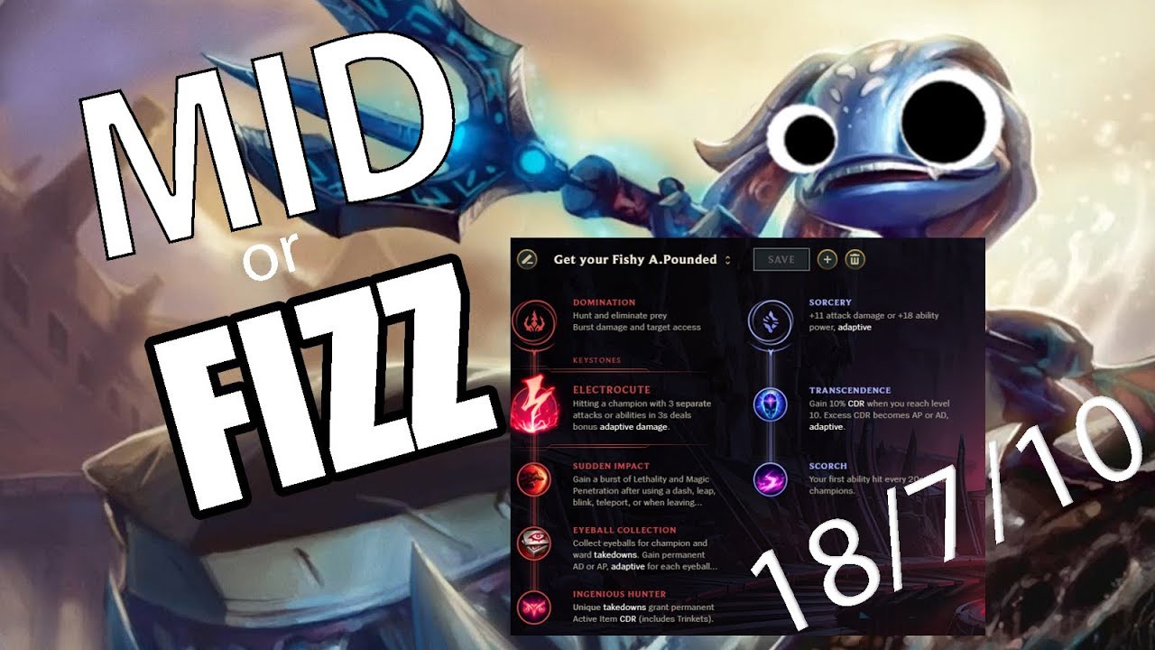 INSANE FIZZ DMG Season 8 !!! MID OR FIZ - ELECTROCUTE FIZZ OP