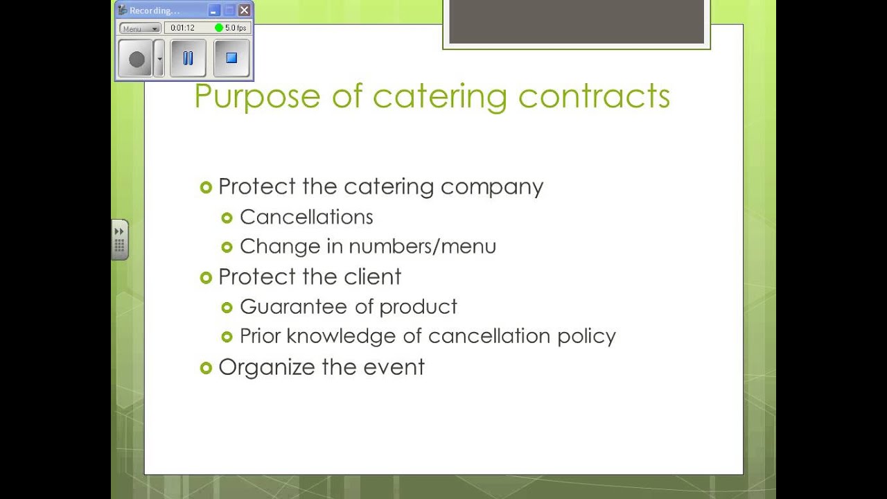 Catering Contracts