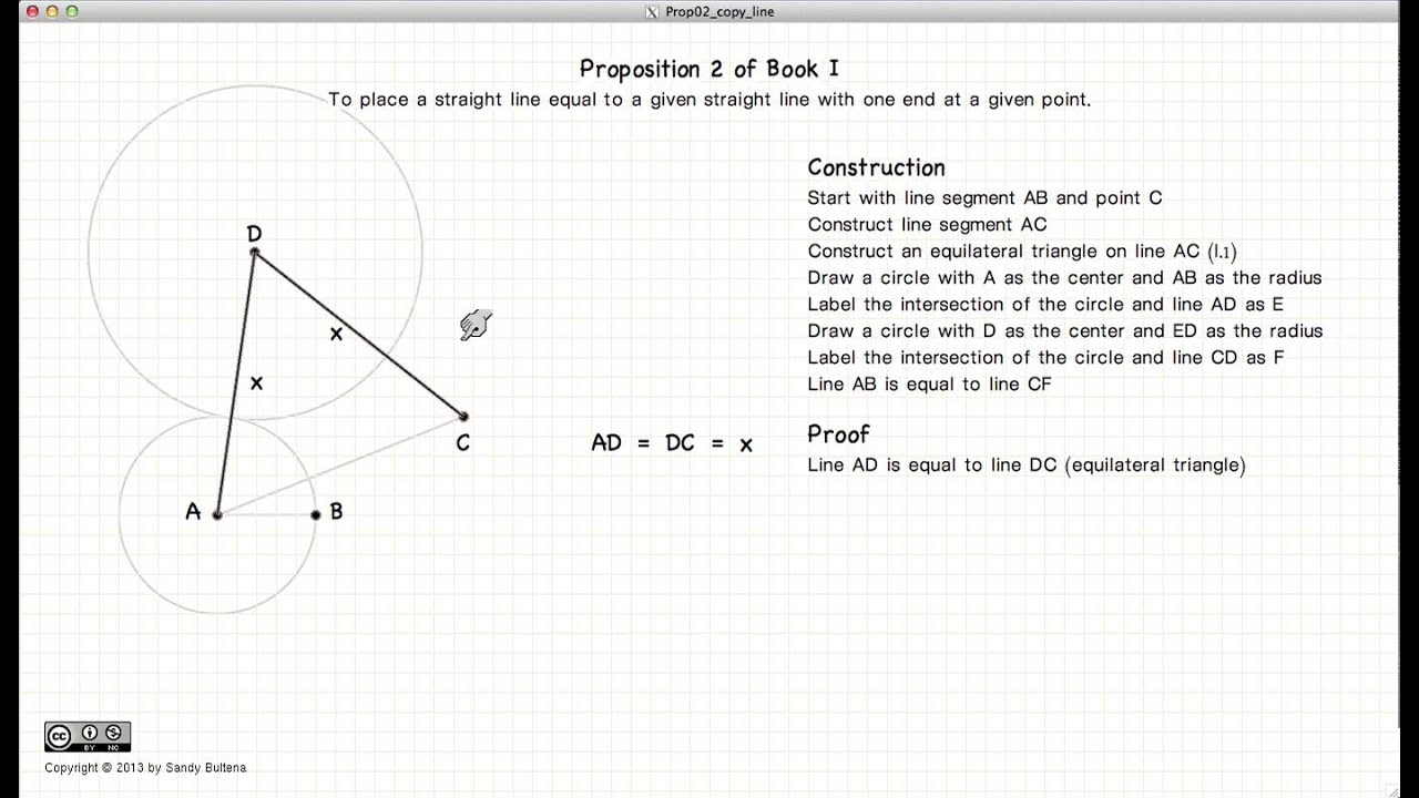 Euclid's Elements Book 1 - Proposition 2
