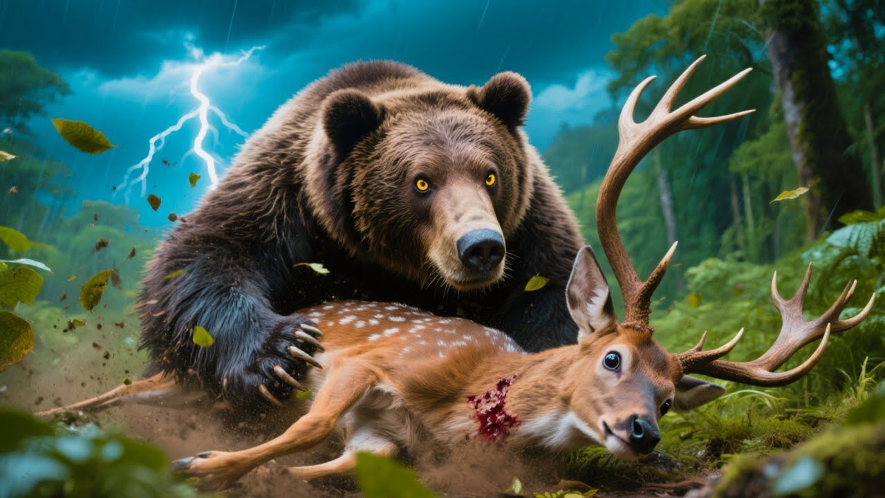 Bear Attack 🐻 Deer Unexpected Twist ! 🦌