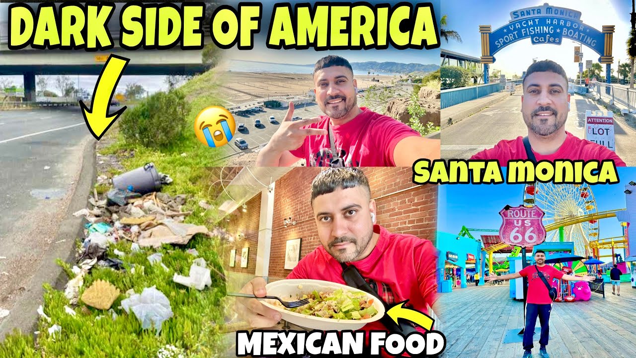 Dark Side of America 🇺🇸 MEXICAN FOOD😋Santa Monica Tour