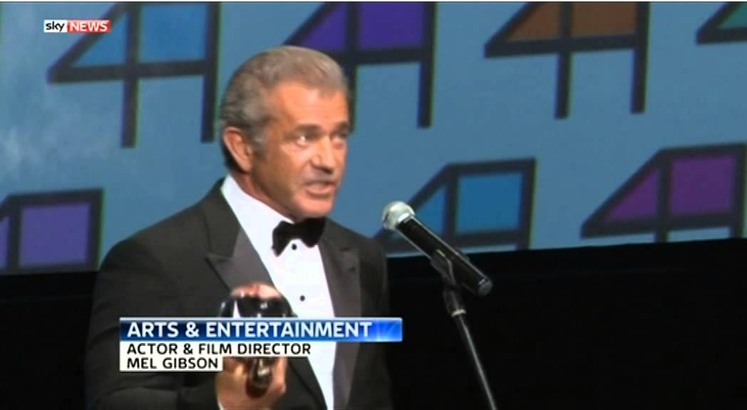 Mel Gibson received the Crystal Globe award