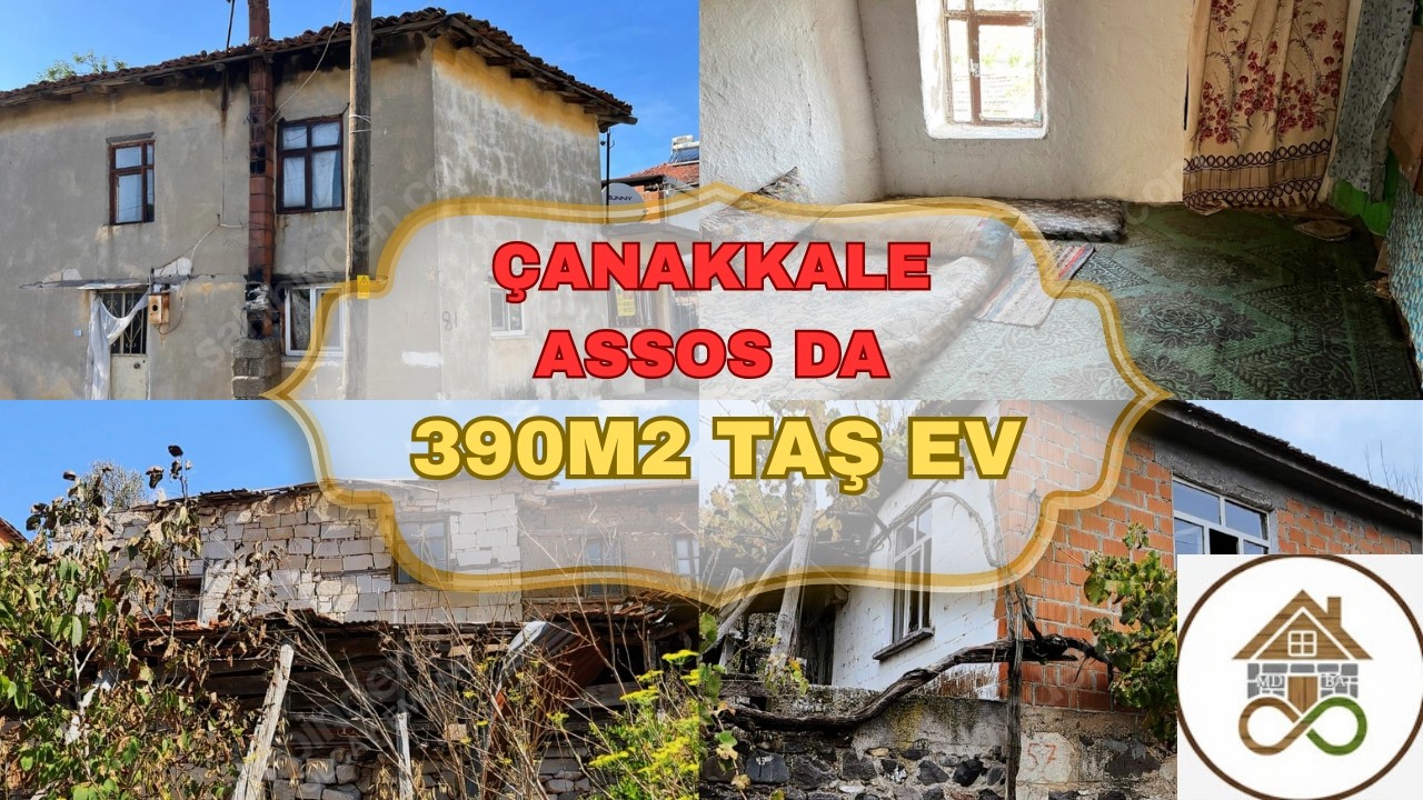 ÇANAKKALE ASSOS DA 319 M2 SATILIK TAŞ EV İLANLARI.