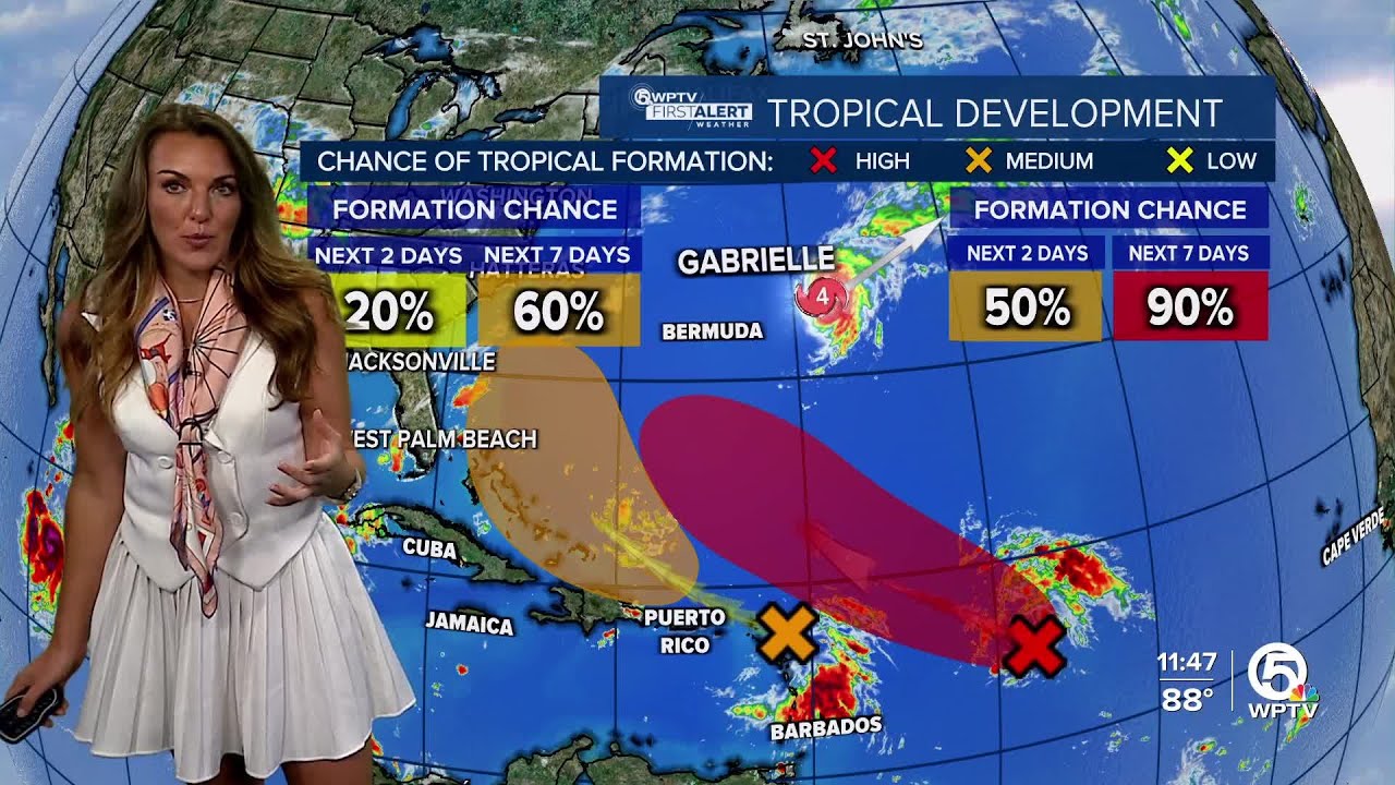 2 tropical systems to watch as Gabrielle heads away from US