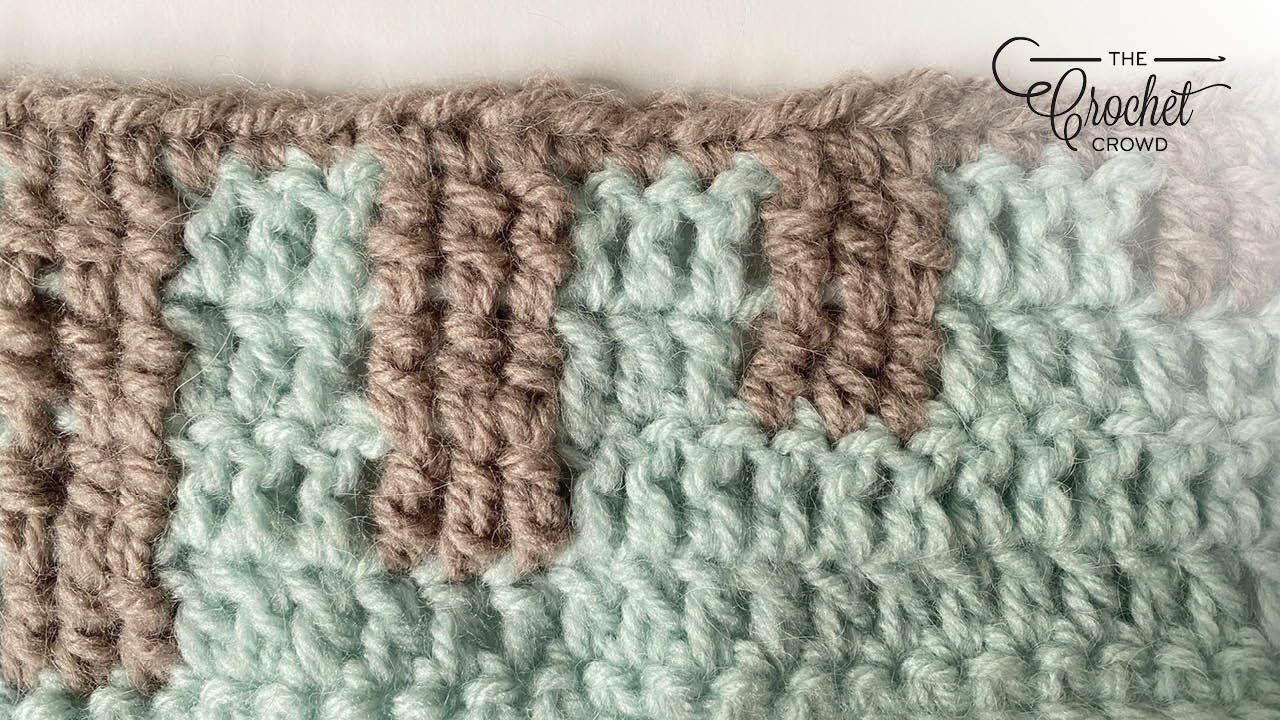 Waterfall Double Crochet Stitch with Single Crochet Top