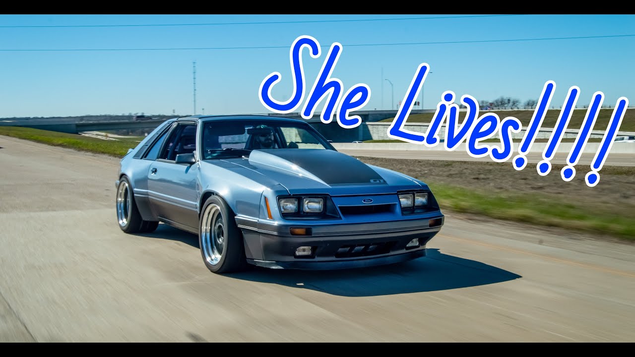 Coyote Swap Engine Build is Complete and I take my 1986 Foxbody Mustang for its First Drive !!