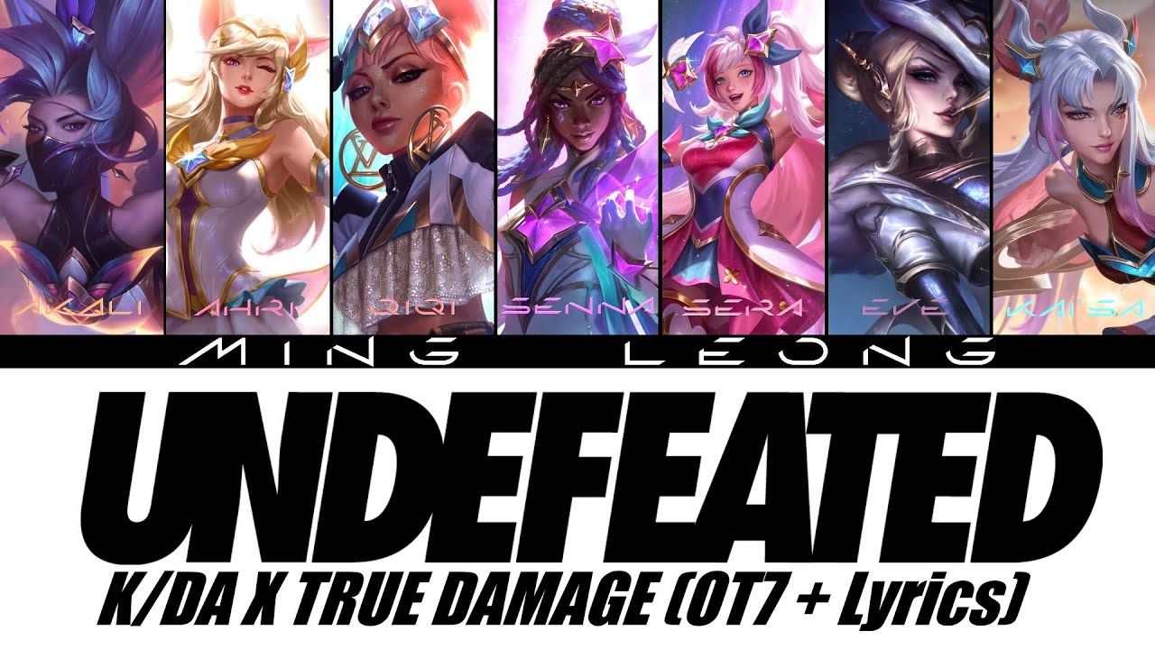 K/DA X TRUE DAMAGE - UNDEFEATED ft. XG (OT7 + Lyrics)