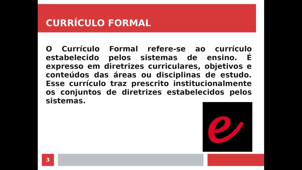 Currículo formal, real e oculto