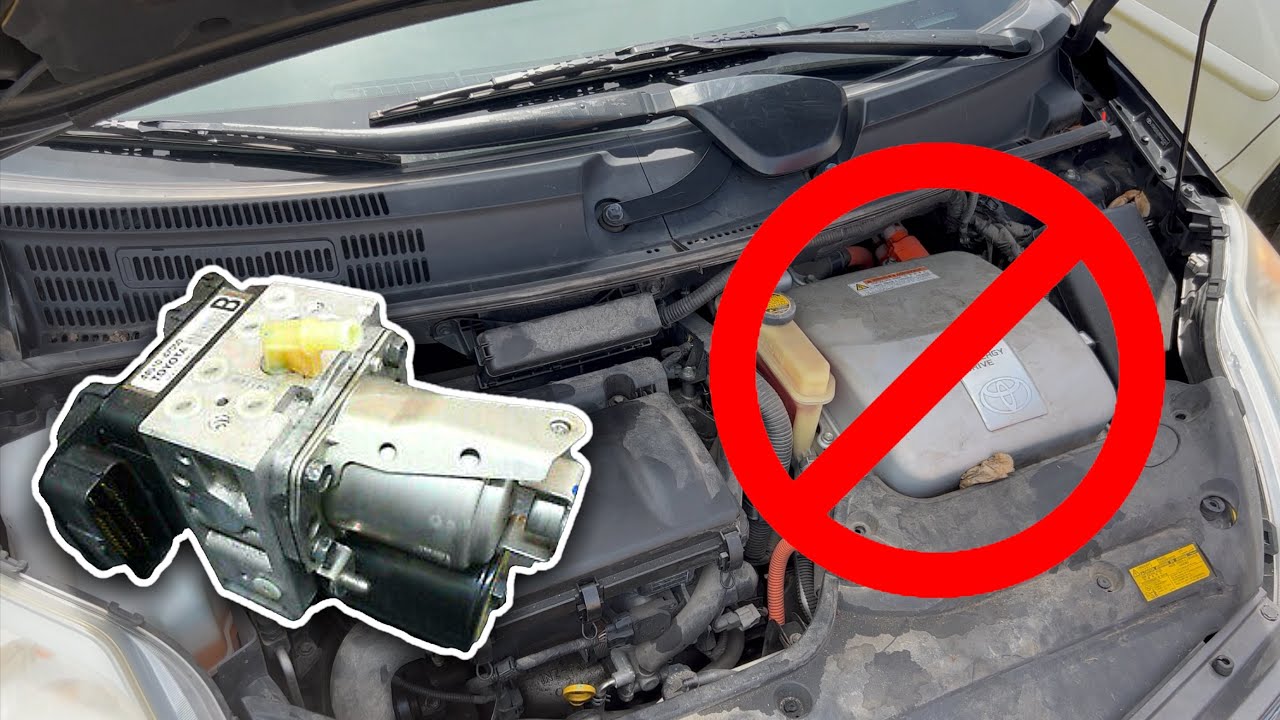 Снятие привода тормоза Prius 2004-2009 (без снятия инвертора)