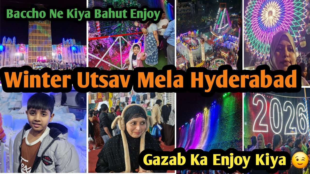 Hyderabadi Ka Winter Utsav Mela 2026😍Explore Kiya Baccho Ka Winterland☃️ Best Jhoole,Khana Shopping🛍