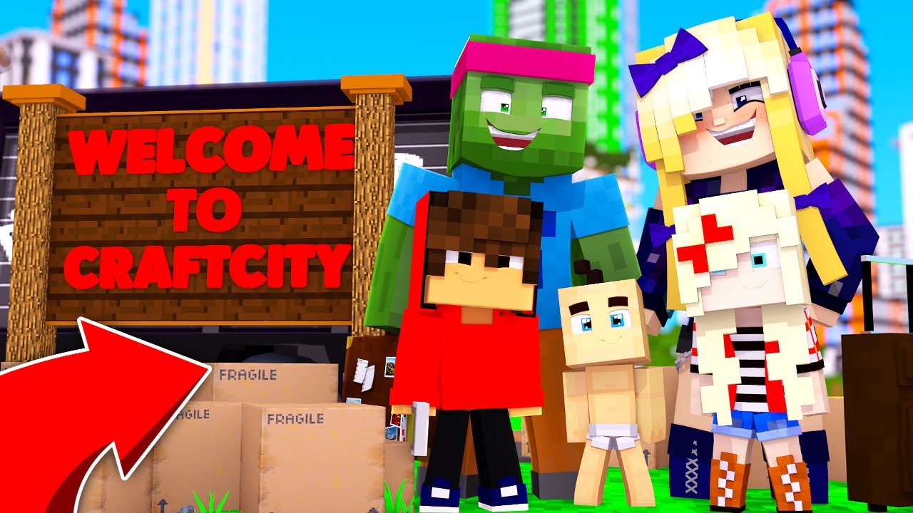 JE DÉMÉNAGE DANS UNE NOUVELLE VILLE AVEC MA FAMILLE SUR MINECRAFT ! 🏠