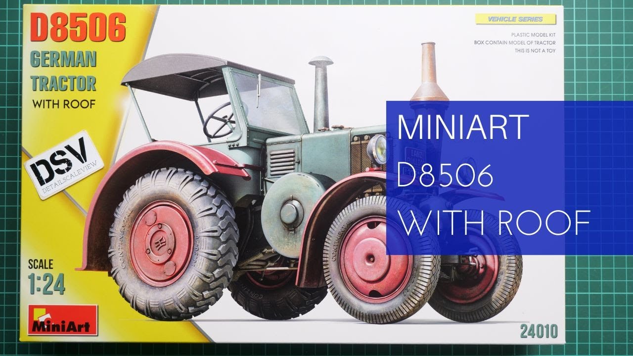 Miniart 1/24 D8506 German Tractor with Roof (24010) Review