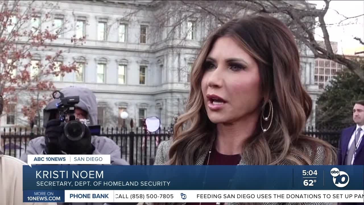 Noem calls for travel ban on countries 'flooding nation with killers'