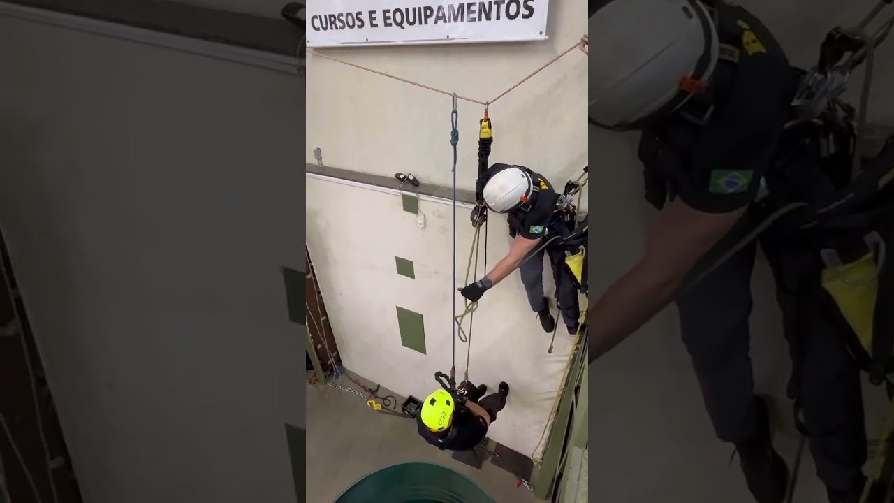 🚨Curso Resgate Industrial e Operacional - Spelaion🚨✅ Resgate em linha de vida horizontal #petzl