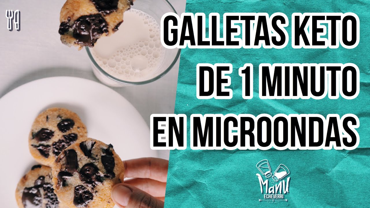 🍪GALLETA KETO DE 1 MIN EN MICROONDAS | 1 MIN CHOCOLATE CHIP MICROWAVE KETO COOKIES | Manu Echeverri