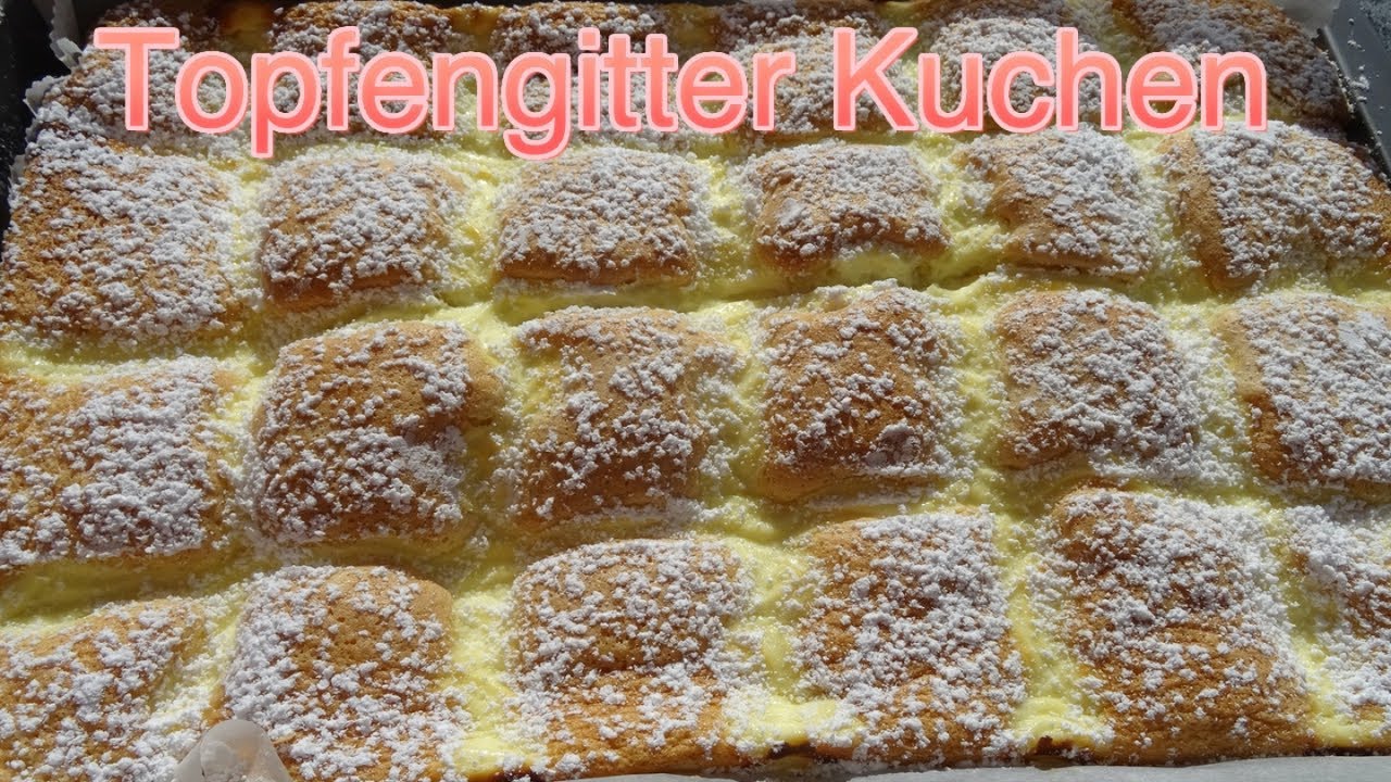Topfengitter Kuchen - Biskuit Quark Kuchen, flauschig wie Watte, BESTER Geschmack!