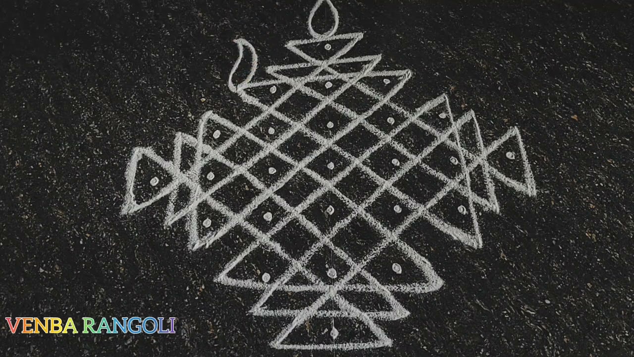 Pooja room easy rangoli 