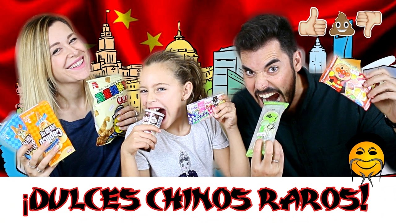 ESPAÑOLES PRUEBAN DULCES CHINOS RAROS! | FAMILIA CARAMELUCHI