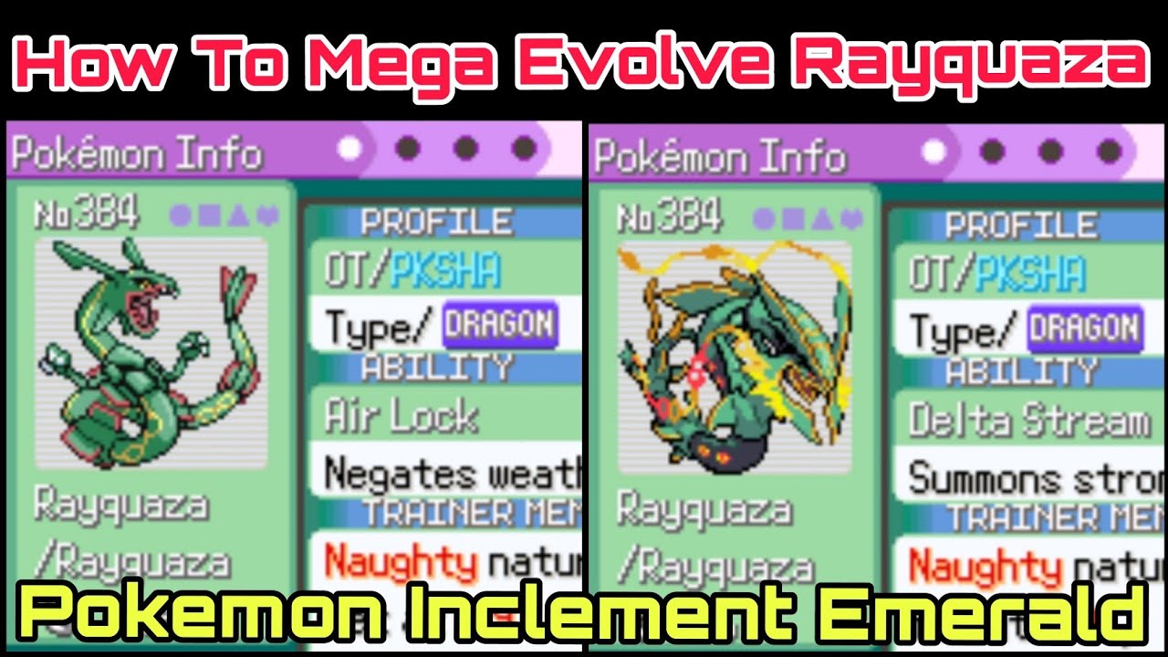 How To Evolve Rayquaza To Mega Rayquaza in Pokemon Inclement Emerald