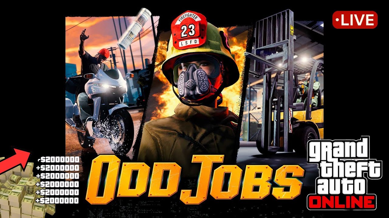 LIVE: GTA V Online Odd Jobs Update – Firefighter Roleplay & Chaos