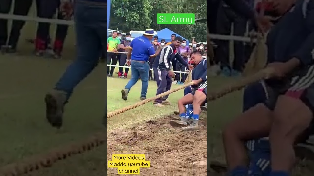 ඔන්න ඇදිලි SL Army in action Tug of war