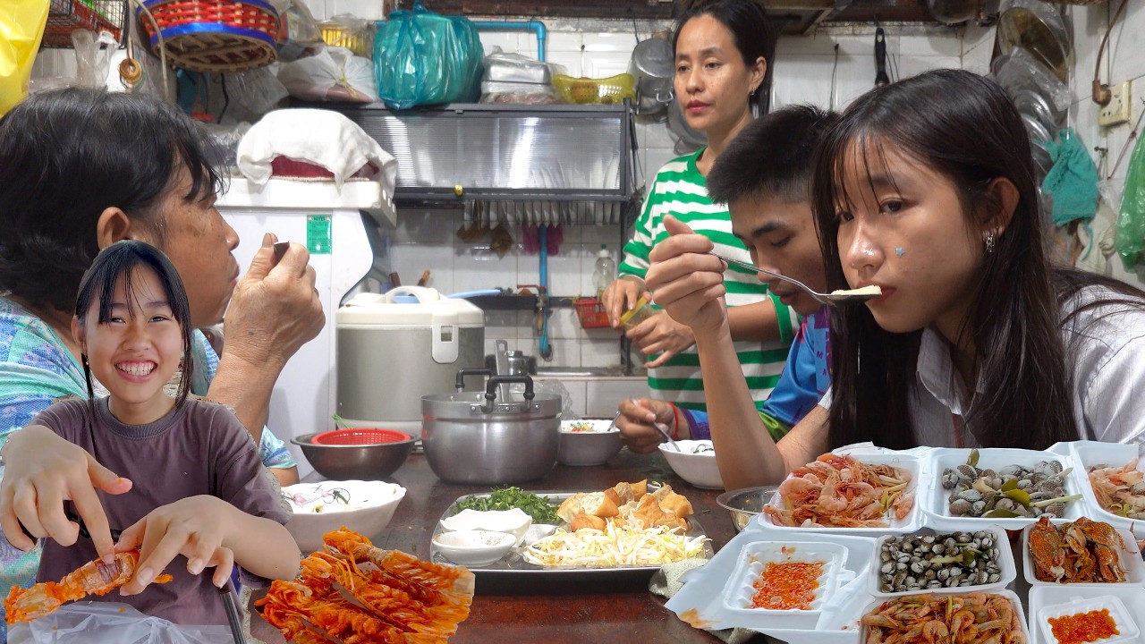 Lunch @ sister's house & eating seafood - Best Food Combination