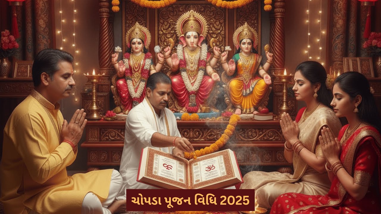 ચોપડા પૂજન વિધિ 2025 | Gujarati Chopda Pujan | Lakshmi Puja & Business Prosperity on Diwali