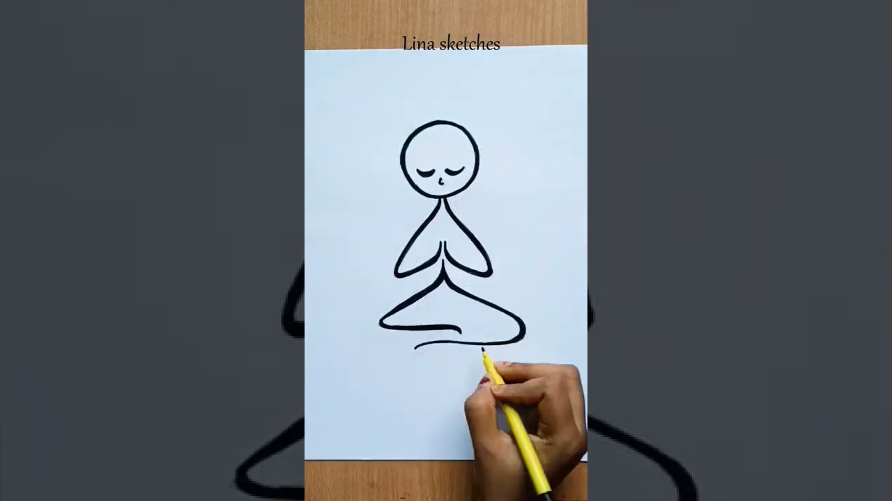 Yoga day | International yoga day, 21 June #yoga #yogamat #drawing  #shorts #short #shortvideo #art