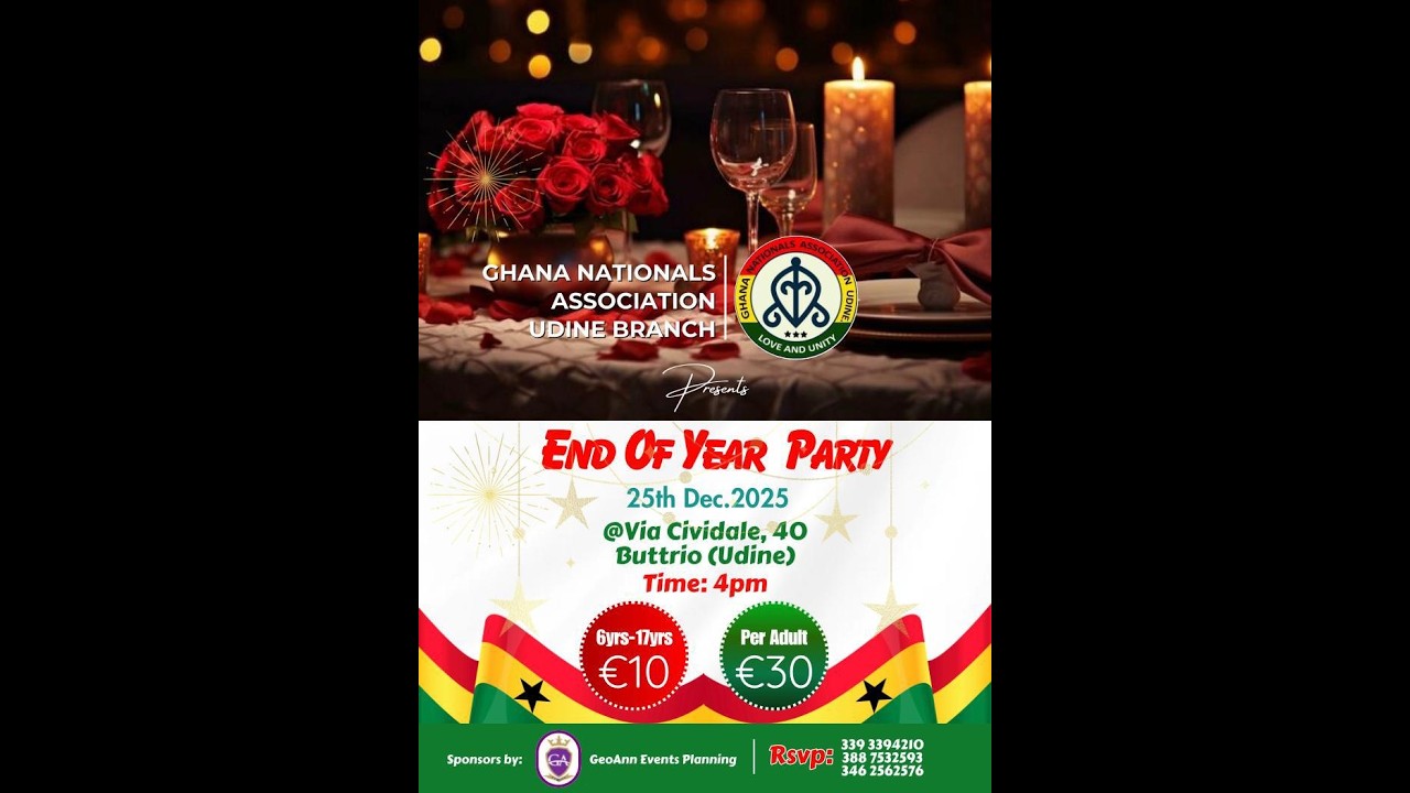 Ghana Union End Of Year Party - ITALY (UDINE)