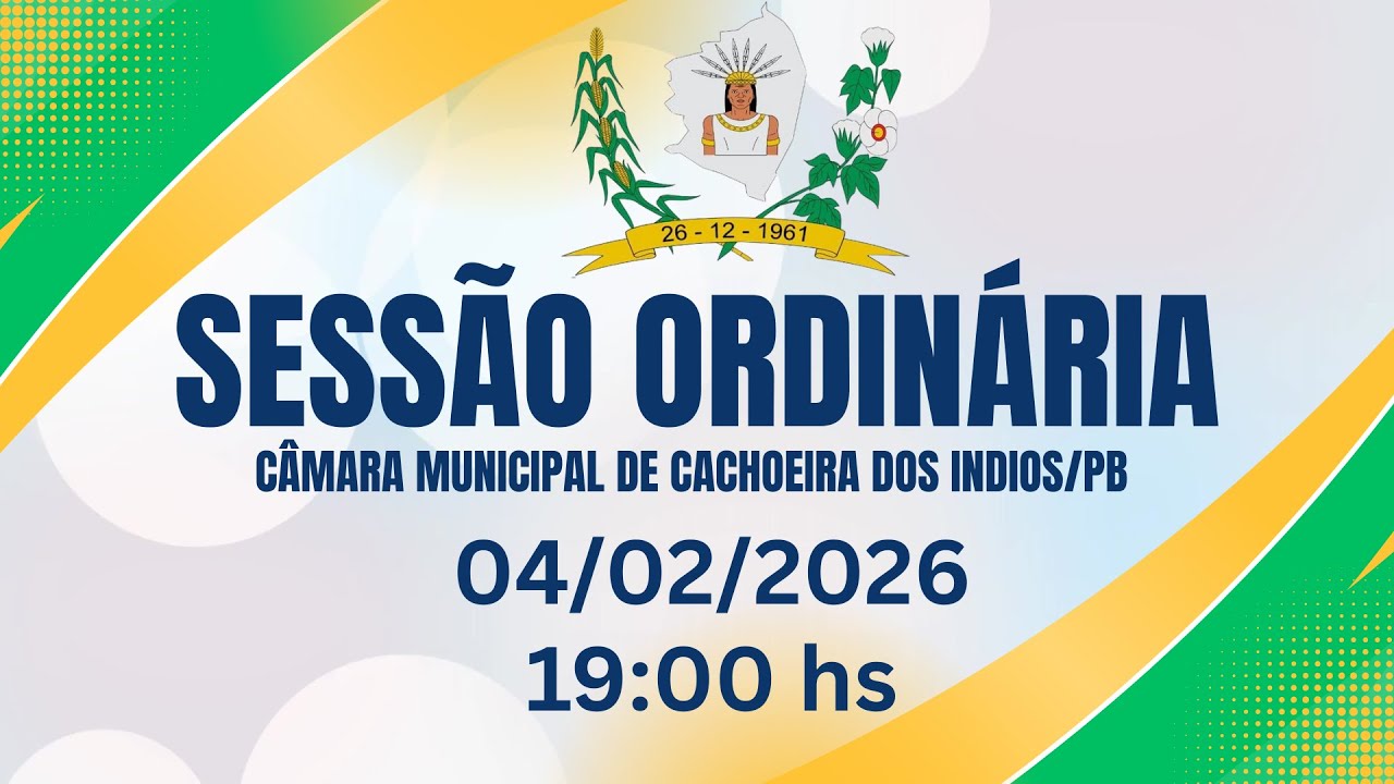 1ª Sessão Ordinária do 1º Período Legislativo de 2026