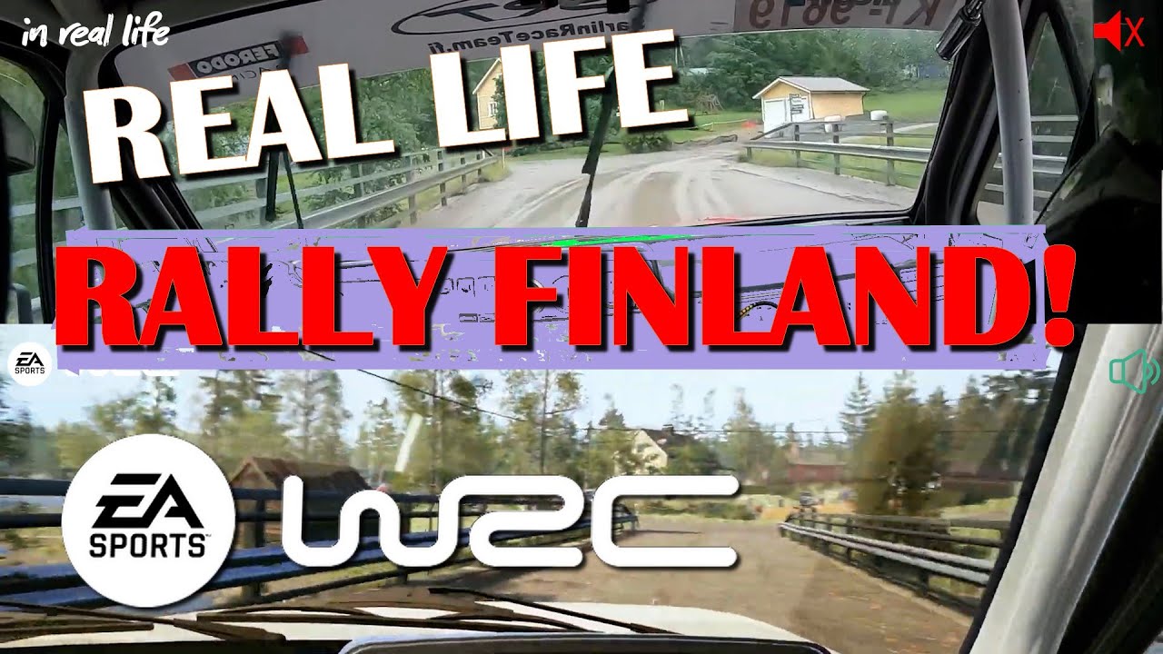 EA WRC 2023 vs Real Life - Rally Finland [FULL Paijala Stage]