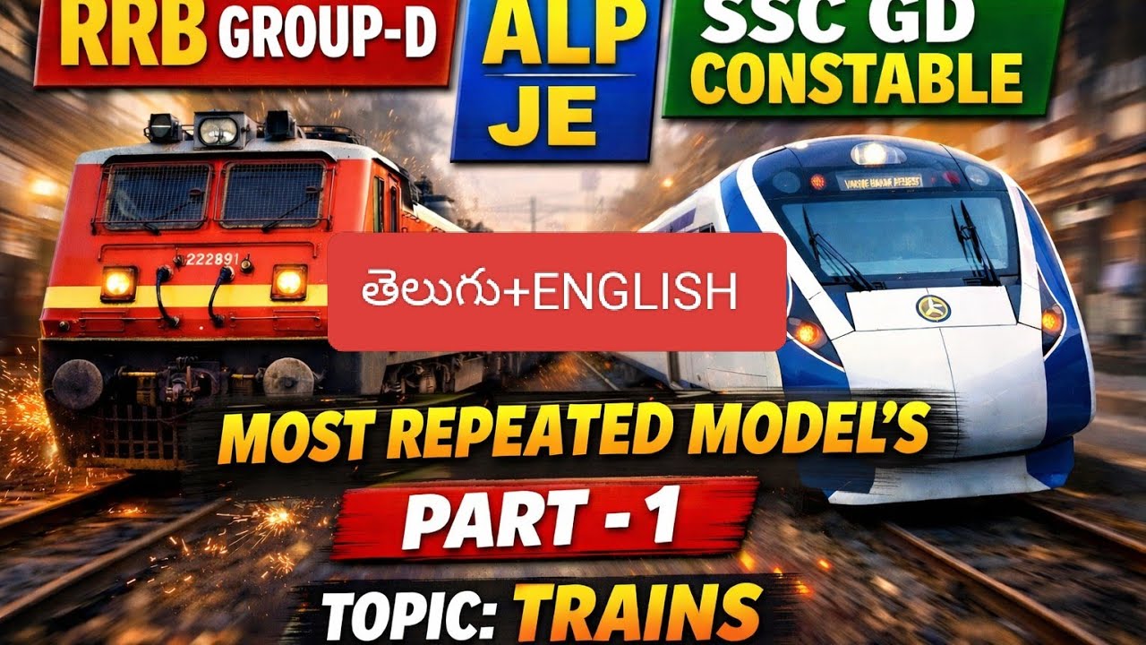 TRAINS TOPIC - ARTHEMETIC MATHS ||RAILWAY WALA TELUGU||RRB PREVIOUS PAPER PATTERN QUESTIONS|| ONLIIN