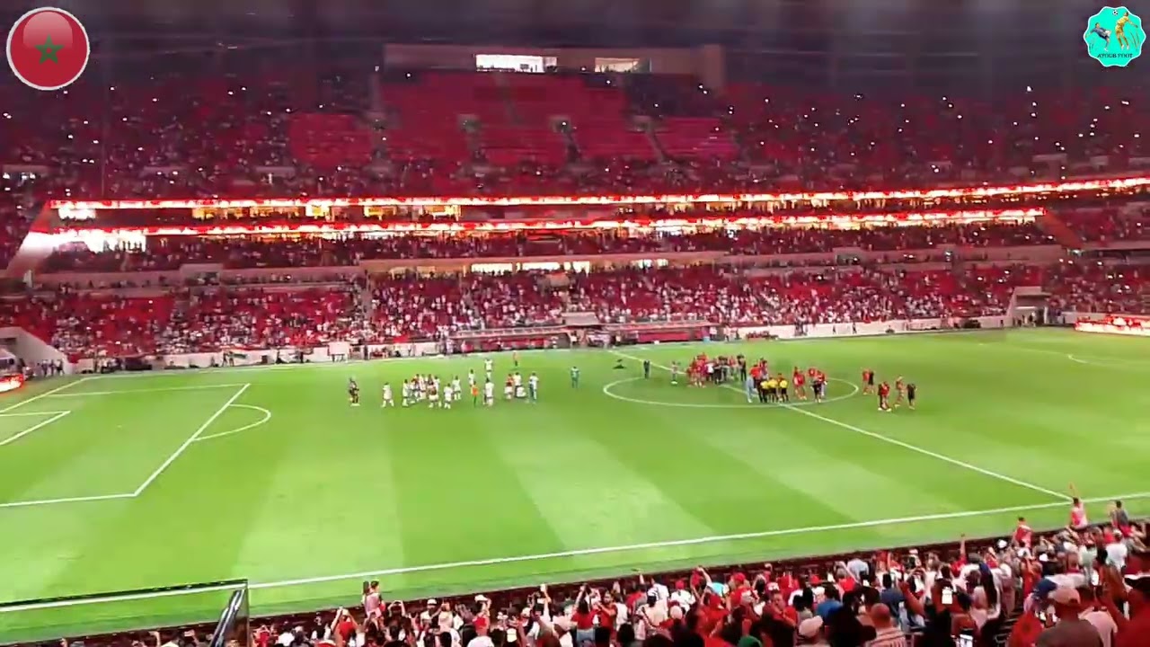  من داخل ملعب مولاي عبدالله بأول مقابلة المنتخب بعد افتتاحه اليكم ملخص المقابلة وايقونة الملعب ككل 💯