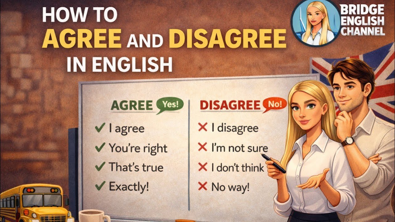 How to Agree and Disagree in English | Real Life Conversation Practice