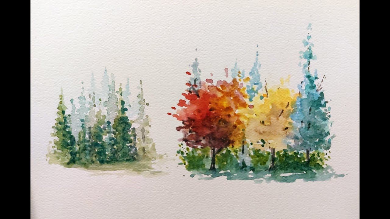 How to Paint a Group of Trees in Watercolor