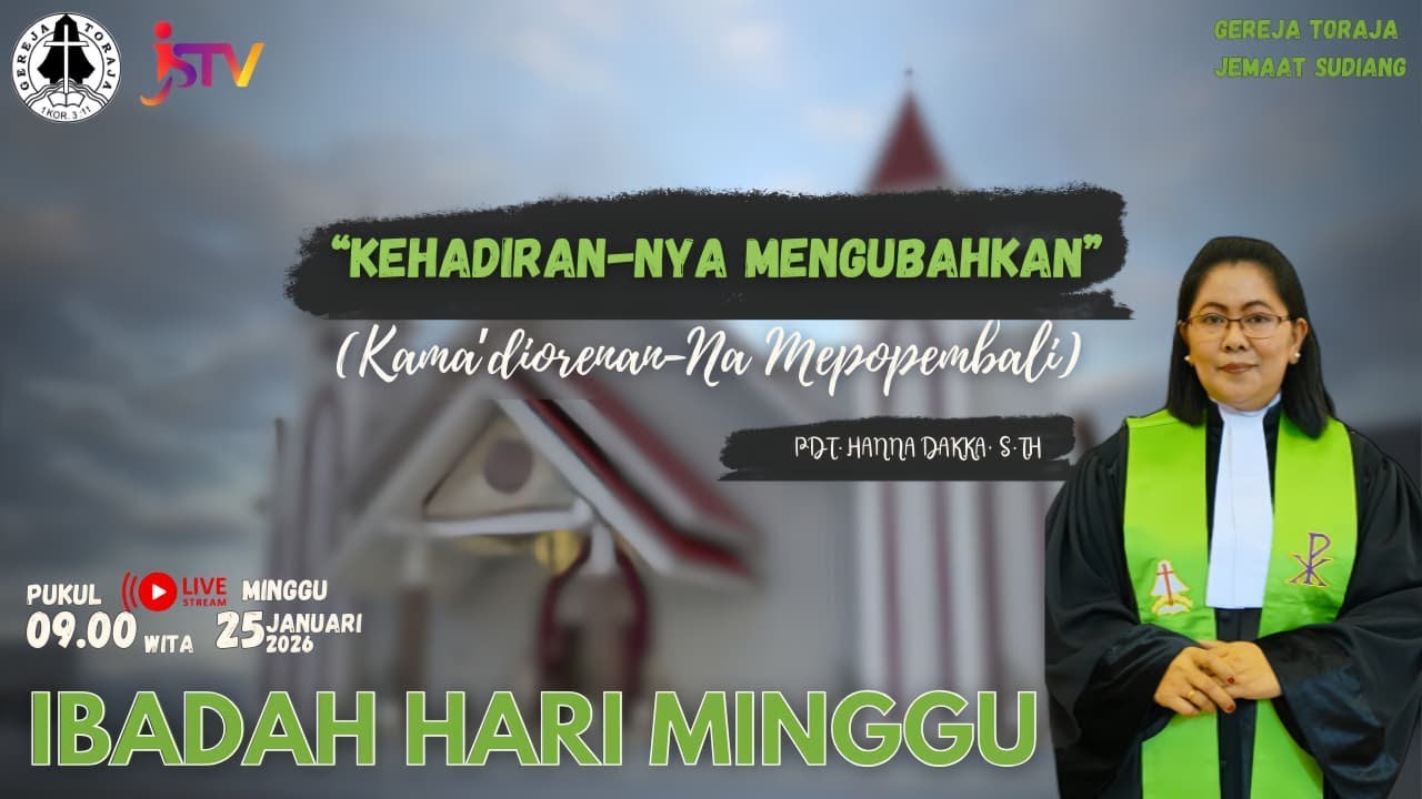 🔴[LIVE] IBADAH MINGGU // GEREJA TORAJA JEMAAT SUDIANG // 25/01/2026